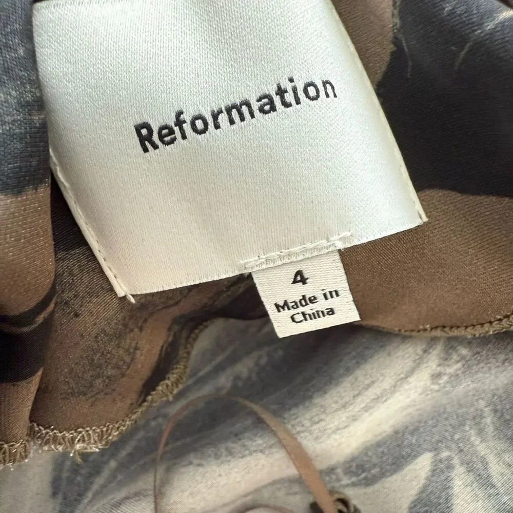 NWOT REFORMATION Zinna Satin Dress in isadora Evening Gown, size US2 & 4 - Picture 14 of 15